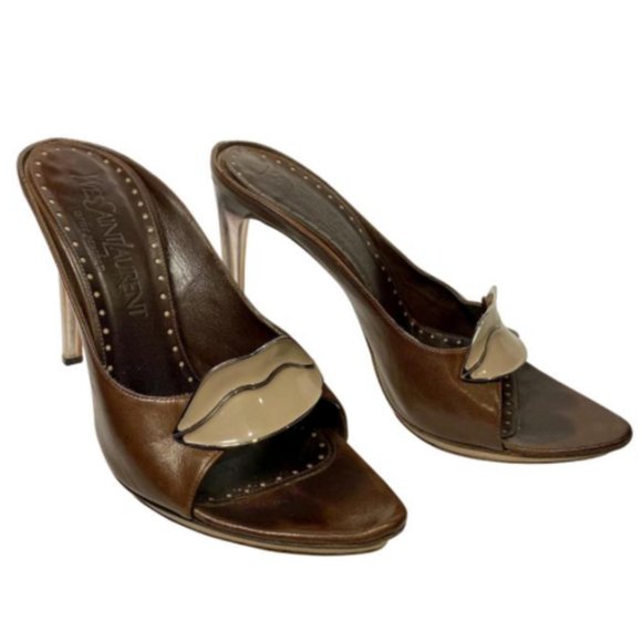 RARE Designer Tom Ford for Saint Laurent Lucite Lips Heels- Size 8.5 - Picture 1 of 11